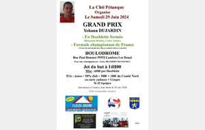 Grand Prix (Jeunes) Yohann Dujardin à Chti Pétanque
