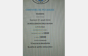 Concours doublette à Peronne