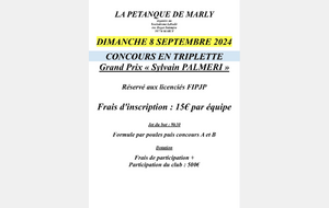 Concours Triplette à Marly