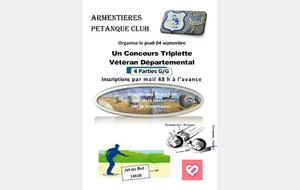 Concours Triplette Vétéran Départemental Armentières